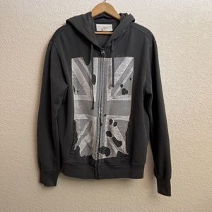 Denim & Supply Union Jack Hoodie, Men's LG, Gray color